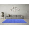 thumbnail image 3 of Ahgly Company Indoor Round Abstract Blue Contemporary Area Rugs, 5' Round, 3 of 4