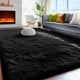 thumbnail image 1 of Alfombra PAGISOFE, esponjosa, negra, 120 x 180 cm, moderna, para dormitorio, 1 of 9