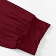 thumbnail image 5 of Men's Solid Color Pajama Pants with Pockets & Drawstring - Cuffed Jogger Sleep Bottoms for Men, Elastic Waist Soft Lightweight Lounge Homewear Wine XL, 5 of 7