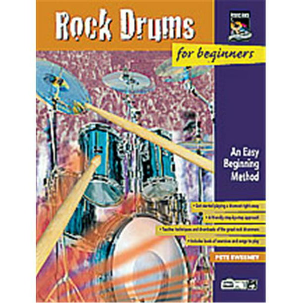 Alfred 00-21935 Batterie de Rock pour Débutants- Vol. 1 &amp; 2 - Livre de Musique