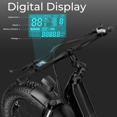 thumbnail image 5 of ANCHEER Electric Bike for Adults, 1000W Peak Ebike, 28MPH 60Miles Electric Mountain Bike, 26" Fat Tire Electric Bicycle with 48V 15AH Battery, Rear Rack, Lockable Suspension Fork,7 Speed, UL2849, 5 of 12