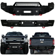 Vijay Front Rear Bumper Fits 2007-2008-2009-2010 Chevy Silverado 2500/3500 with Winch Plate