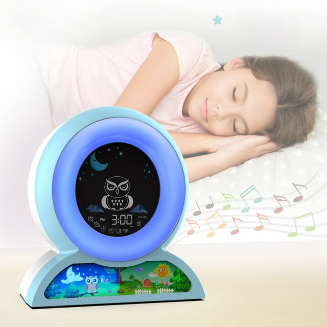 Réveil pour Enfants Multifonction Entraînement au Sommeil Horloge Électronique Créative Réveil Réveil Bruit Blanc Double Réveil