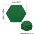 thumbnail image 2 of Uxcell Felt Coasters, Hexagonal Absorbent Pad Coaster for Drink Cup Pot Bowl Vase, Green 9 Pack, 2 of 5