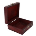 thumbnail image 3 of Baúl de almacenamiento Retro de madera, cofre de almacenamiento rojo con cerradura de Metal para accesorios de joyería, colecciones de cosméticos, regalo, 3 of 12