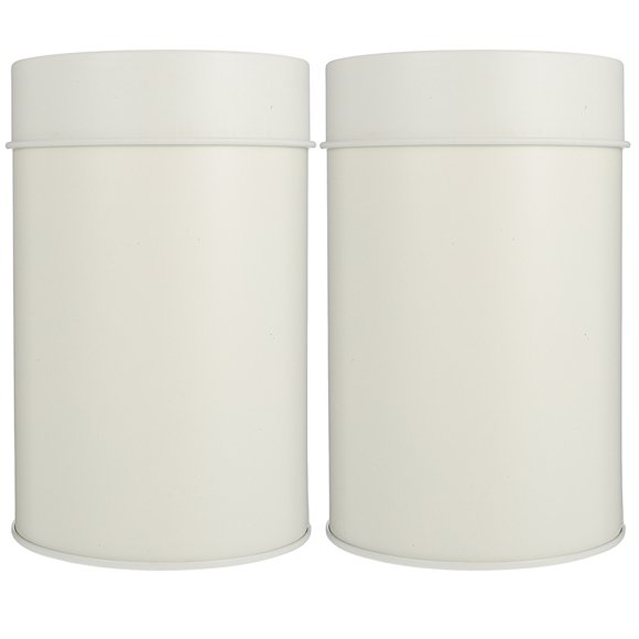 2Pcs Tea Tin Canister with Airtight Lids Tinplate Storage Jars Loose Leaf Tea Canisters