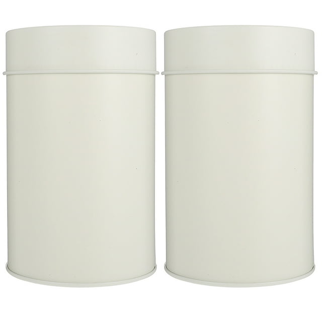 2Pcs Tea Tin Canister with Airtight Lids Tinplate Storage Jars Loose Leaf Tea Canisters