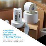 Zebra 3 x 1 in Thermal Transfer Polyester Labels Z-Ultimate 3000T Permanent Adhesive Shipping Labels - 1 in Core - 8 Rolls