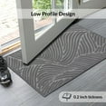 thumbnail image 6 of Gray Heavy-Duty Dirt-Trapping Rubber Doormat with Raised Wave Pattern, 6 of 8