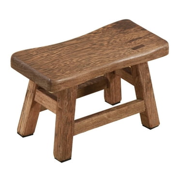 Himition Solid Wooden Step Stool Wooden Foot Stool Kids Wooden Bench Small Wood Bench Kitchen Step Stool Wood Plant Stand for Bathroom Kitchen Living Room