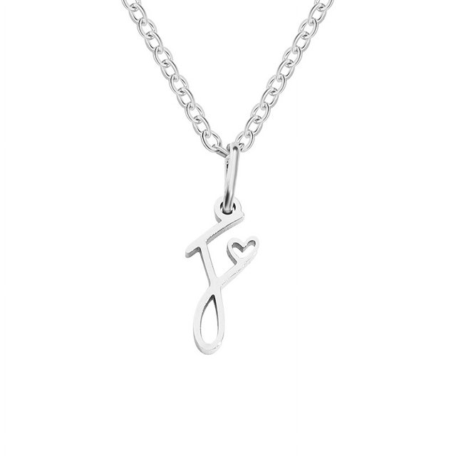 Collar de letras, cadena de clavícula con personalidad femenina, collar de acero inoxidable con personalidad