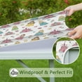 thumbnail image 6 of Pastel Princess Castle Pattern Square Fitted Tablecloth with Elastic Edge,Square Table Cover,Washable Elastic Table Cover for Home Kitchen Party Decor 34"x34", 6 of 6