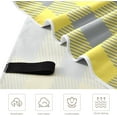 thumbnail image 3 of Dreamtimes Beach Towels Grey Yellow Plaid Camping Towels Sand Free Beach Towel, 30"x60" Large Beach Towels Quick Dry Bath Travel Towels Pool Yoga Beach Mat for Men Women, 3 of 7