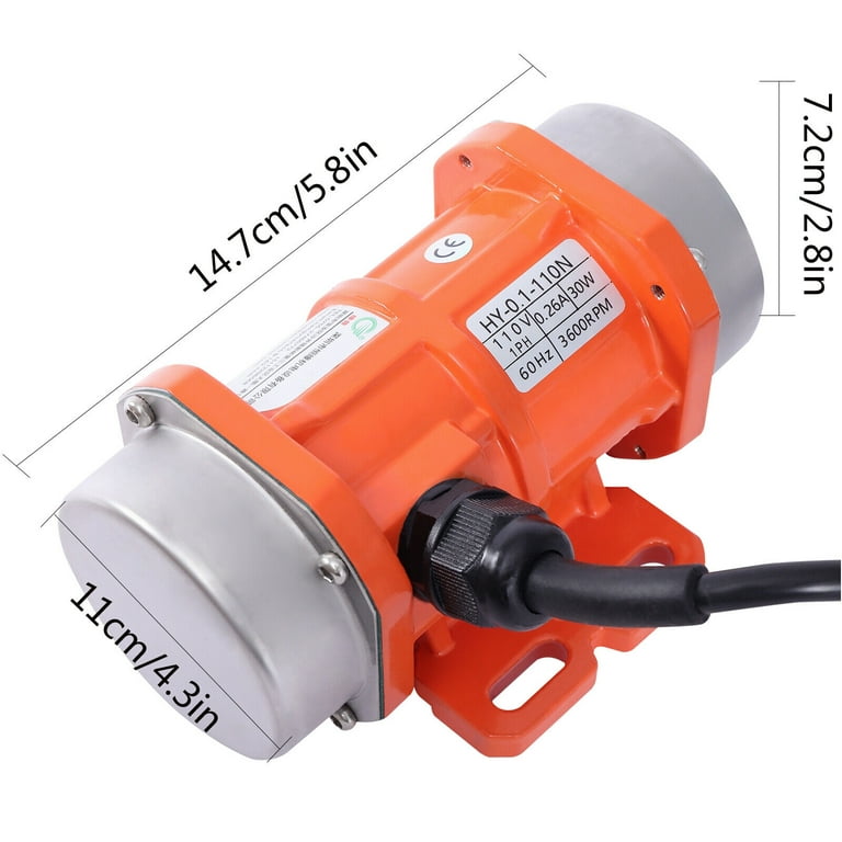 TOOL1SHOoo 3600RPM AC Electric Vibration Motor Small Vibrating Motor  Single-phase 30Watt - Walmart.com
