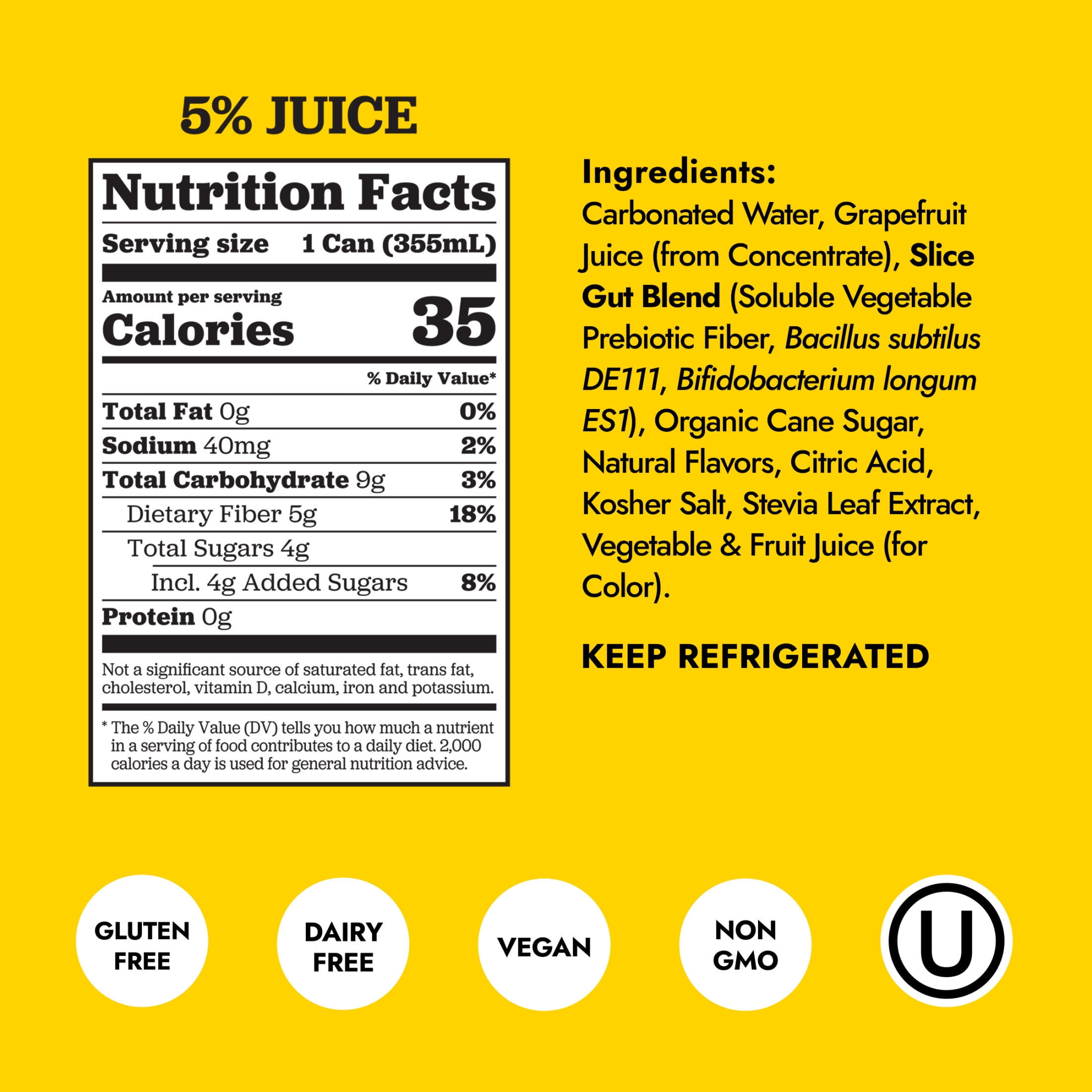 Slice Grapefruit Spritz Soda, 12 fl oz Can