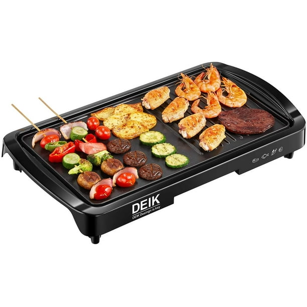 Electric Griddle, DEIK 2in1 Indoor Grill Smokeless Coated NonStick