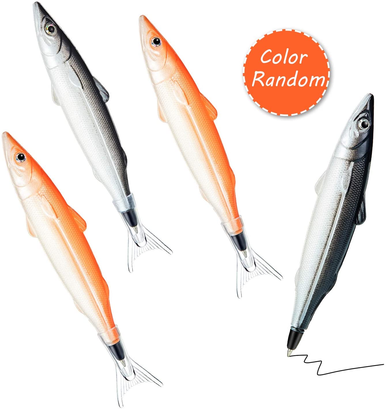 Fish Shaped Pencil Case with Padded Foam Lining and Cute Fish Pens