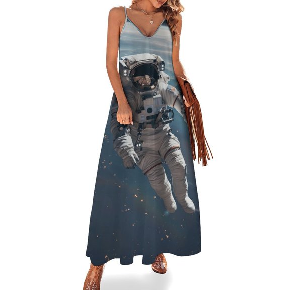 Astronauts in Space Sleeveless Dress Woman Fashion Long Dresses Women's Summer Suit Dress Summer 2025 Women