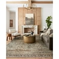 thumbnail image 3 of Loloi II Layla Printed Oriental Distressed Olive / Charcoal 3'-6" x 5'-6" Accent Rug, 3 of 11