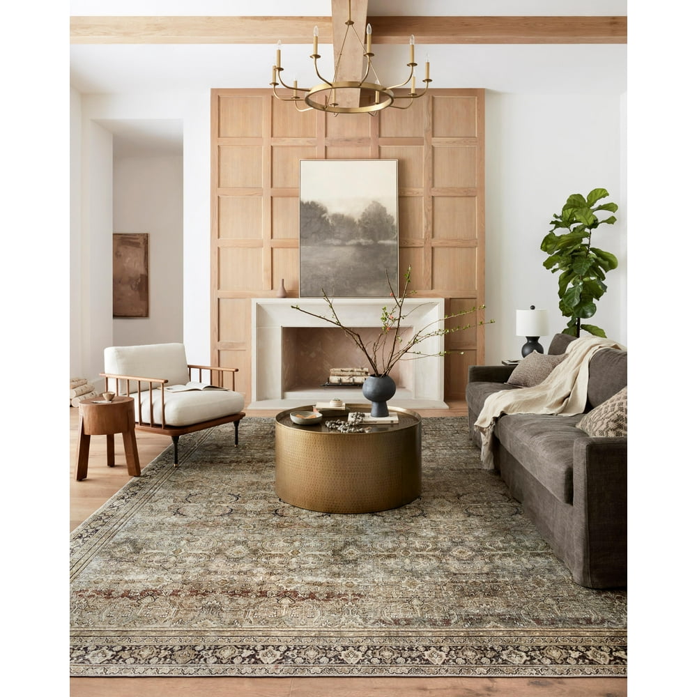 Loloi II Layla LAY03 Oriental Olive / Charcoal Area Rug 9'6" x 14