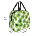 thumbnail image 2 of Yiaed Green Kiwi Print Insulated Lunch Bag Reusable Cute Tote Lunch Box, Leakproof Cooler Lunch Bags for Work Office Travel School Picnic, 2 of 5