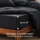 thumbnail image 2 of Juego de cama Bedsure, funda de edredón tamaño queen con sábana bajera, color negro, 2 of 9