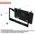 thumbnail image 3 of License Plate Frame 1PC Artistic Teal - Brown Marble Car License Plate Holders with Screws & Caps 6.3x12.2inch(16x31cm), 3 of 8
