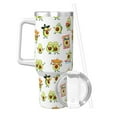 thumbnail image 2 of Picia Kawaii Mexican Avocado Pattern 40oz Ice Bully Insulated Tumbler with Handle, Double-Wall Stainless Steel Cup, Leak-Proof Lid and Straw, 2 of 8