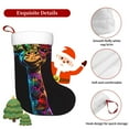 thumbnail image 5 of Daiia Neon Psychedelic Giraffe Print Christmas Stocking，18"Large Knitted Xmas Stocking for Kids, Family Stocking for Fireplace Christmas Holiday Party Decoration, 5 of 7