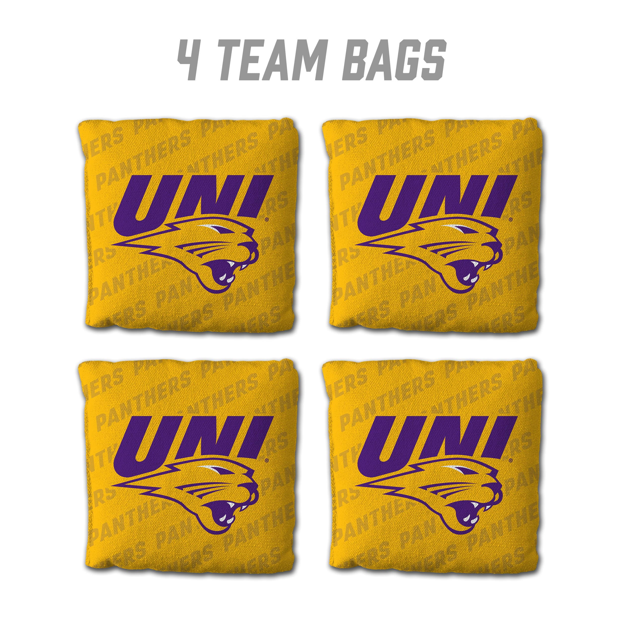 NCAA Northern Iowa Panthers Cornhole Bags - 4PK - Yellow