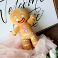 thumbnail image 3 of Leaveforme Christmas Plush Toy Cute Cartoon Gingerbread Man Plushie Doll Soft Hugging Pillow Cushion Fluffy Stuffed Toy Gift for Girls Boys 11.81 Inch, 3 of 8