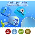 thumbnail image 3 of Kids Swimming Hat 3 Pieces, Silicon Swimming Cap Children Girl Boy - for Ear Protection and Hair Care, 3 of 6
