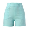 thumbnail image 5 of Sngxgn Short Women Summer Running Gym Sports Waistband Shorts with Pockets(Mint Green,XXXL), 5 of 7