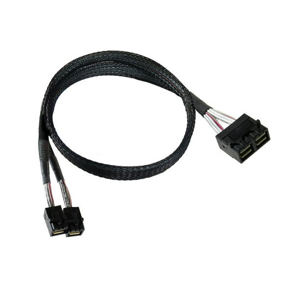 Mini SAS HD 8X SFF-8673 PCIe4.0 to Mini SAS HD 4X X2 Y Cable 50 CM