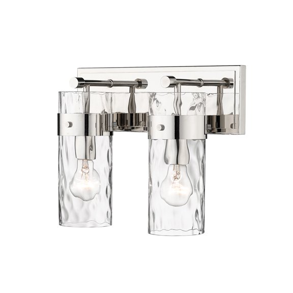 2 Light Bath Vanity In Transitional Style-11.25 Inches Tall And 14 Inches Wide-Polished Nickel Finish Z-Lite 3035-2V-Pn