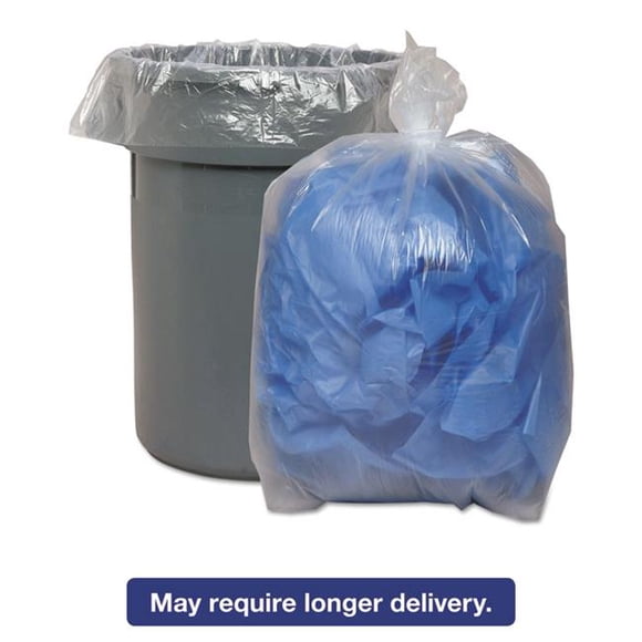 Boardwalk BWK534 39 x 33 in. Super Extra-Heavy Can Liner - Clear, 10 Bag per Roll