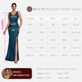 thumbnail image 6 of Elegant Long Sequin Formal Dress V-Neck Slit Design, Stretchy Fitted Glamorous, 6 of 6