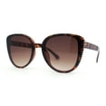 thumbnail image 2 of Womens Luxury Rhinestone Edge Large Cat Eye Sunglasses Tortoise - Brown, 2 of 4