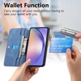 thumbnail image 4 of ELEHOLD Case for Samsung Galaxy A54 5G, Magnetic Detachable Flip Business Leather Wallet Case with Kickstand & Card Slot,Blue, 4 of 9