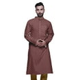 thumbnail image 3 of Atasi Kurta Imprimé pour Hommes Col Mandarin Popeline de Coton Kurta Chemise Décontractée, 3 of 7