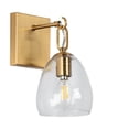 thumbnail image 3 of LNC Blobfish 5.1-in W 1-Light Polished Gold Modern/Contemporary LED Wall Sconce, 3 of 14