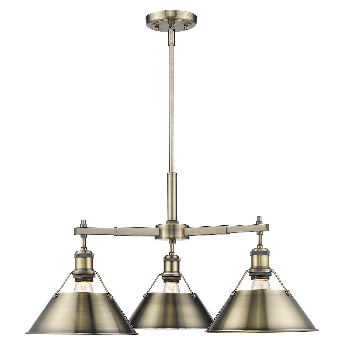 Golden Lighting Centennial 5 Light Chandelier in Rubbed Bronze with Opal Glass