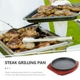 thumbnail image 4 of 1 Ensemble de Poêles de Cuisson Pratiques Plateau de Service Résistant à l'Usure Rôtissoire Poêle de Grillage Poêle de Cuisson pour Steak, 4 of 8