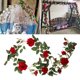 thumbnail image 4 of Arts Artificial Floral Flower Garland 6 FT Rose Vine Hanging Rose Garland para el día de San Valentín Boda Centro de Decoración de Rojo 10cm Macarena Vid de rosa falsa, 4 of 8