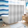 thumbnail image 6 of No Hook Shower Curtain, Grey Ombre Shower Curtains for Bathroom with See Through Top Window, Farmhouse Grey Gradient Color Aesthetic Waterproof & Washable Bath Curtain Stall 48"x72", 6 of 9