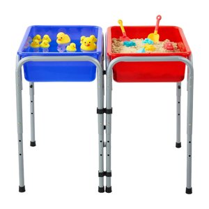 Sensory Play Table for Kids with 2 Stations for Sand and Water Activities