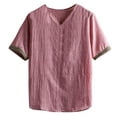 thumbnail image 2 of Goodtrade8 Summer Shirts for Men Short Sleeve Casual Pullover Sports V-Neck Gym Travel Mens T-Shirts Solid Color, 2 of 4