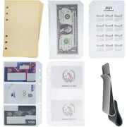 A6 Refill Paper Loose Leaf Accessories A6 Refill Craft Paper 40 Sheets 3 Binder Pockets with Calendar Dividers Pen Clip
