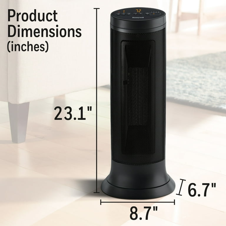 Honeywell Slim Ceramic Portable Heater, New, Black, HCE317B - Walmart.com