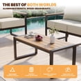 thumbnail image 3 of Sumnthink 4-Piece Outdoor Patio Furniture Set, Modern Metal Conversation Set for Porch, Deck, Balcony (Beige), 3 of 8
